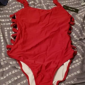 One piece red size small nice